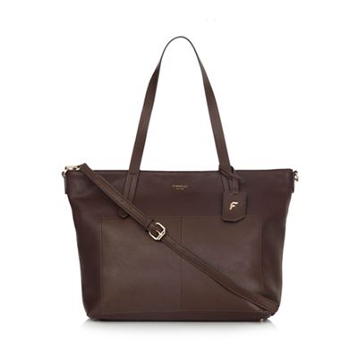 Dark brown 'Dahlia' tote bag